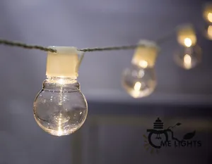 Новинка Наружное освещение 5 см светодиодный белый шар Гирлянды Белый провод Рождественские огни Фея Свадьба Сад кулон гирлянда - изображение