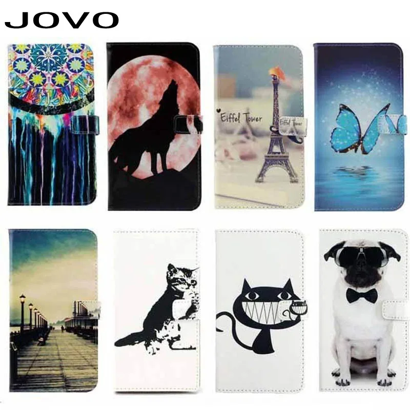 Jovo для Samsung Примечание 8 чехол кожаный бумажник флип Магнитная бабочки окрашены