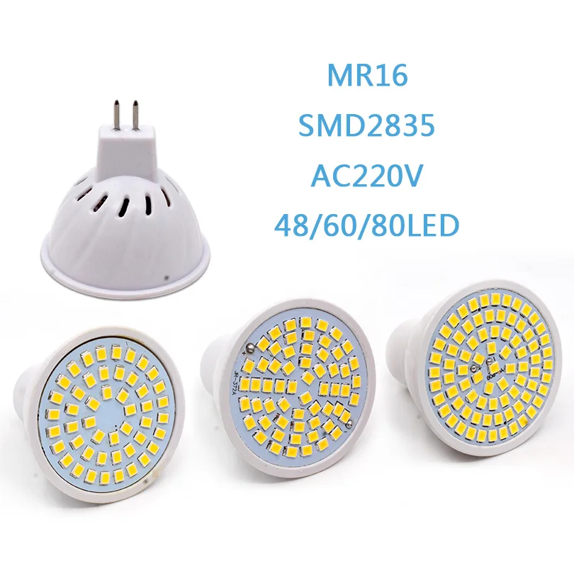 Mufava E27 E14 MR16 GU5.3 GU10 лампада светодиодные лампы 110 В 220 Bombillas 48 60 80 LED 2835SMD Lampara пятно