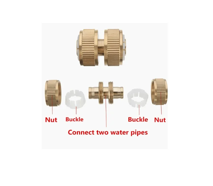 2 шт./компл. DN15 1/2 ''threaded медный садовый шланг разъем для подключения к садовый водопровод в быстроное соединение для полива Системы