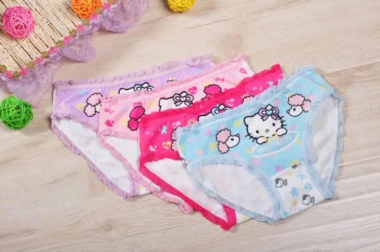 

4piece/LOT girls underwear panties briefs child under wear children pants kids wholesale cotton underware cartoon HD288Y