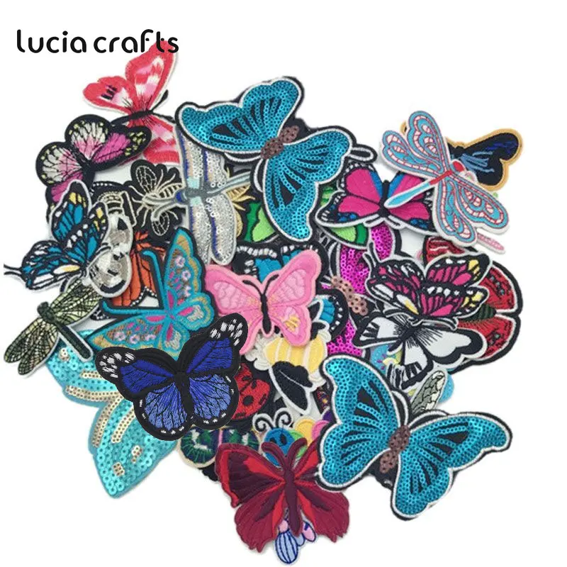 Lucia crafts 12 шт мультфильм животных аппликация случайные стили вышитые железные нашивки Детская одежда аксессуары L0305