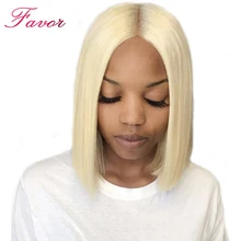 150% Density Lace Front Human Hair Wigs 613 Blonde Short Bob Straight Lace Wigs Brazilian Remy Human Hair Pre plucked Hairline