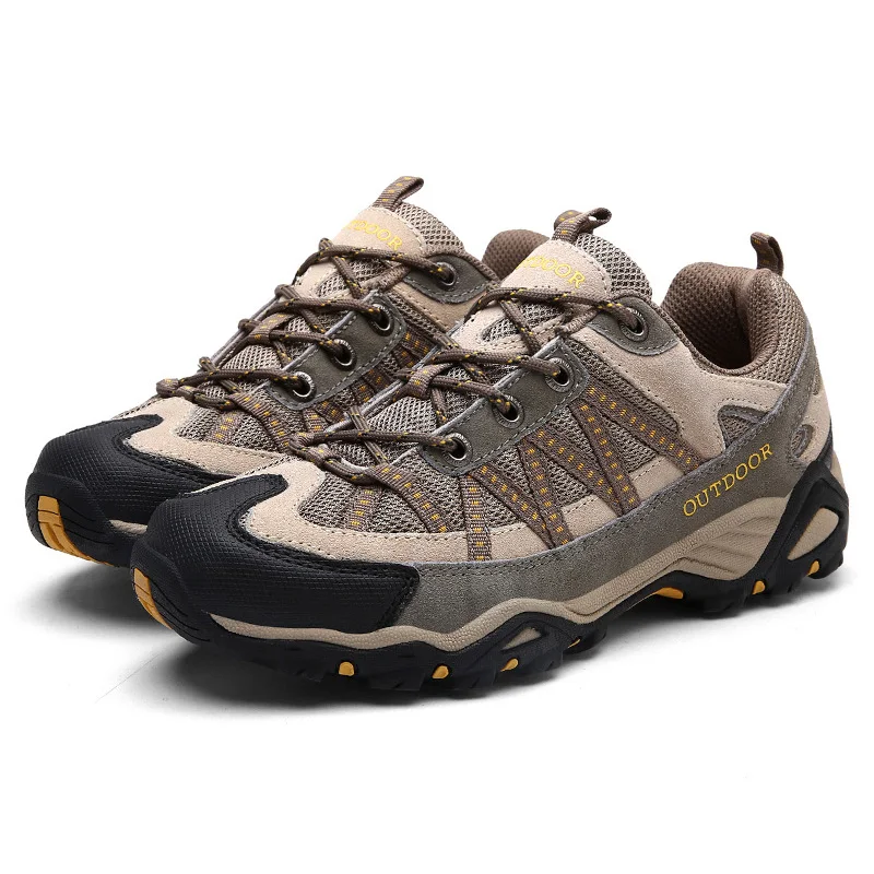 Cena Wysokiej jakości męskie górskie buty górskie kobieta buty trekkingowe prawdziwej skóry wspinaczka sport Sneakers Zapatillas Outdoor Hombre