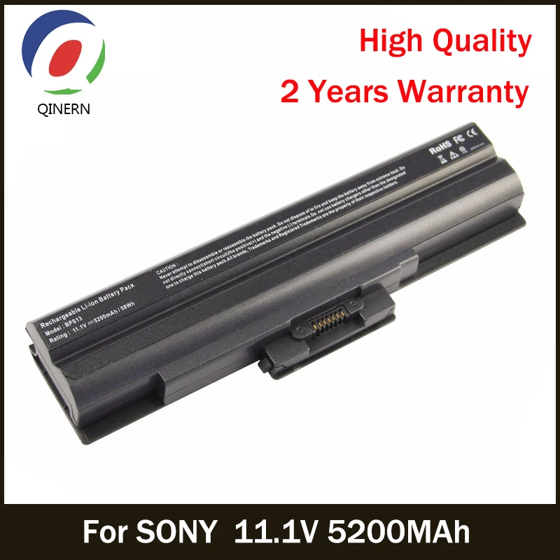 

QINERN 11.1V 5200MAh SA-BPS13 battery For SONY Laptop battery For SONY VAIO SR Series VAIO FW series For SONY Business Batteries
