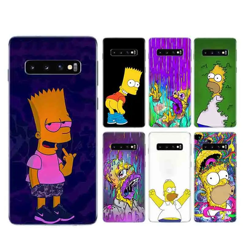 Гомер J. Симпсон Мягкий ТПУ бампер чехол для samsung A90 A80 A70 A60 A50 A50S A40 A30 A30S A20E A10E A10s S10Plus