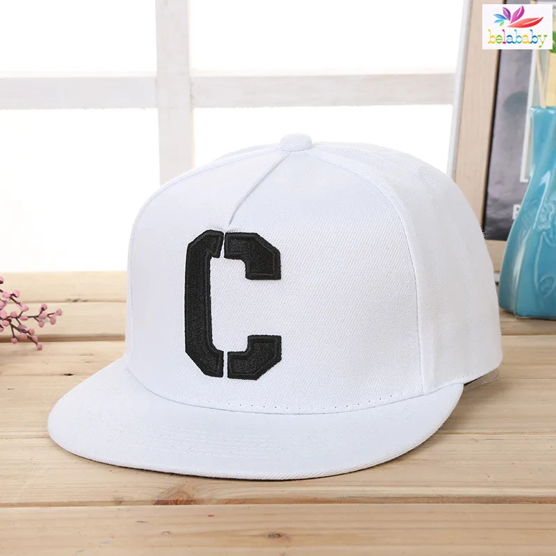 Belababy/, модная бейсбольная бейсболка с колпаком для мальчиков, кепки с надписью «C», дизайнерские, высокое качество, регулируемые шапки, 3 цвета - Цвет: 03