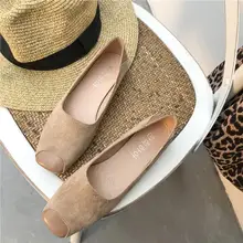 Effgt/Новинка года; сезон весна-лето-осень; модная повседневная обувь на плоской подошве с квадратным носком без застежки; женские удобные тонкие туфли на плоской подошве; A273