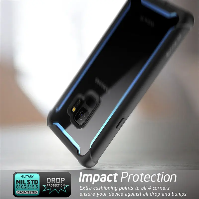 For Samsung Galaxy S9 Case 2018 Original i-Blason Ares Series Full-Body Rugged Clear Bumper Case with Built-in Screen Protector 3