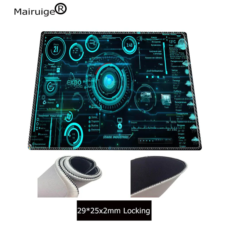 Mairuige 900x400 мм большой размер игровой коврик для мыши черный Блокировка края