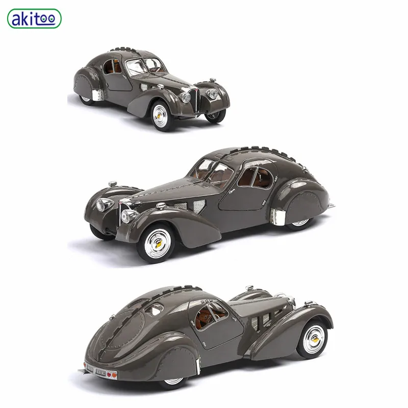 Akitoo Bugatti 57SC классическая модель автомобиля антикварная имитационная игрушечный