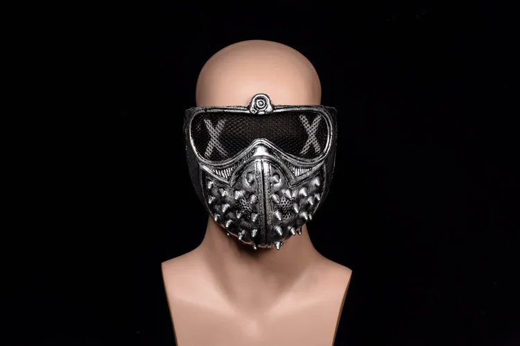 Маркус Холлоуэй ключ, дюймовый стандарт Косплэй заклепки маска на пол-лица ПВХ маски вечерние Косплэй реквизит игровые сторожевые таймеры 2 WD2 маска