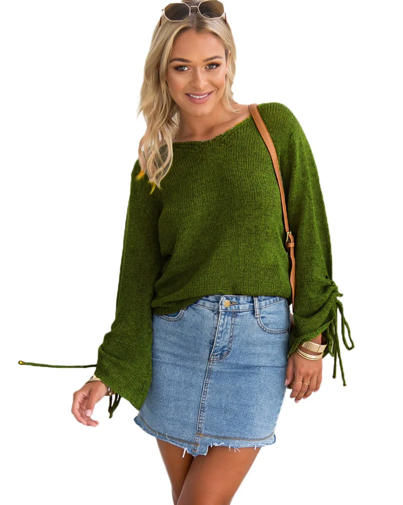 Aliexpress.com : Buy Fall Fashion Women Knitted Sweater Sexy V Neck Loose One Shoulder Jumper 