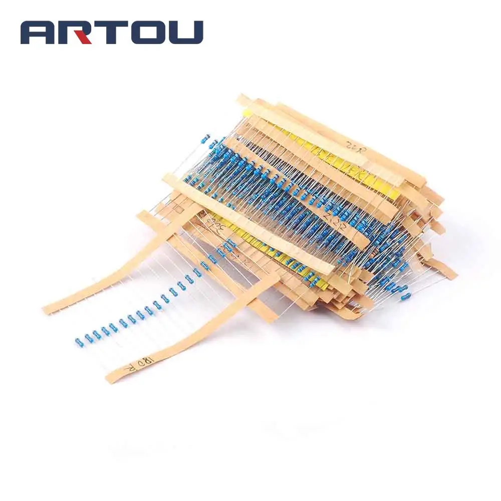 1280pcs 1 ohm - 10M 1/4W 64 values Metal Film Resistors Assortment Kit | Электронные компоненты и принадлежности