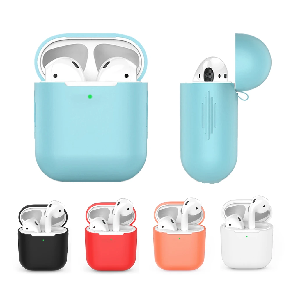 

For Airpods Case Silicone Cover Cute Skin Earphone Protector Cover Headphone Case For Apple Airpods 2 Charger Box Accessories