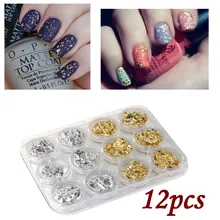 Блестки для ногтей 12 шт. дизайн ногтей GD SL блестка хлопья чип фольга DIY акриловый УФ гель пейджер украшения DIY Время передач 30# Прямая поставка