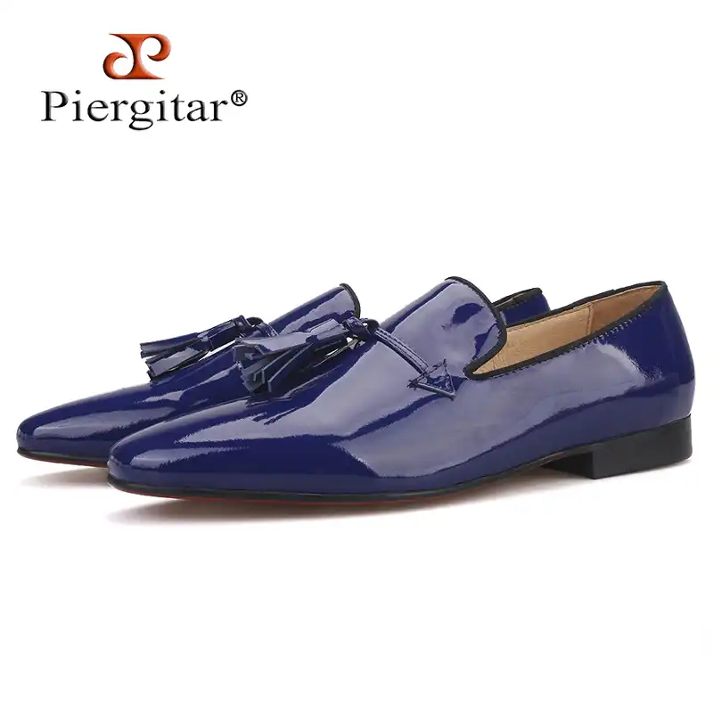 royal blue and black mens dress shoes