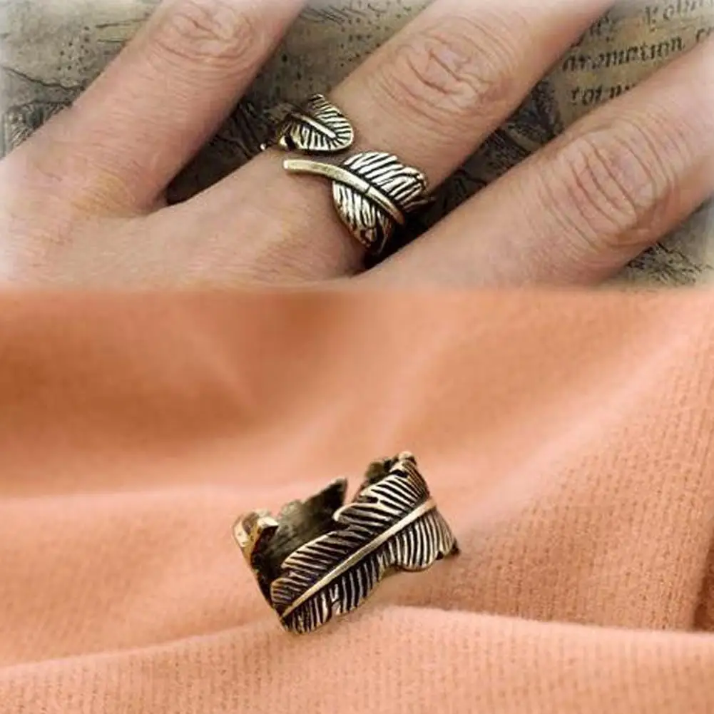 Leaf Feather Ring