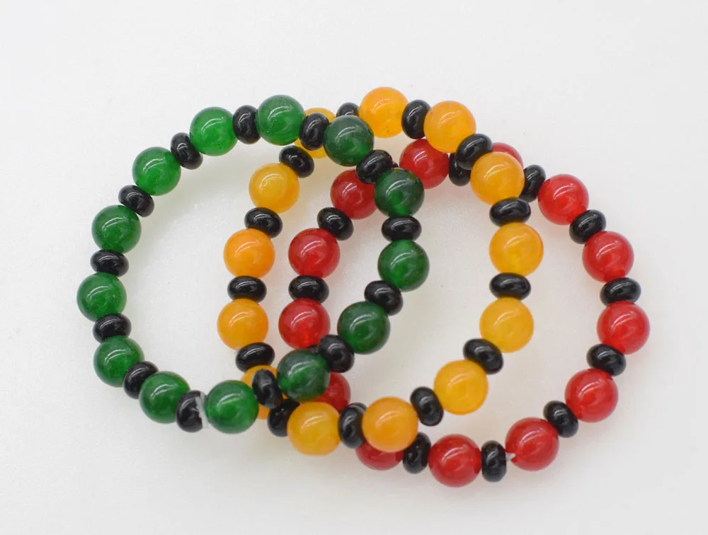 

wow! red/green yellow /black jaspers round 10mm bracelet 7.5inch wholesale beads FPPJ nature