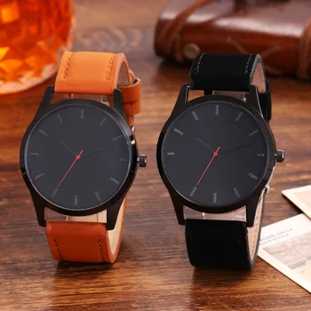 

Harajuku style women's watch trend Europe and American large dial simple black and white couple personality tide male Watch