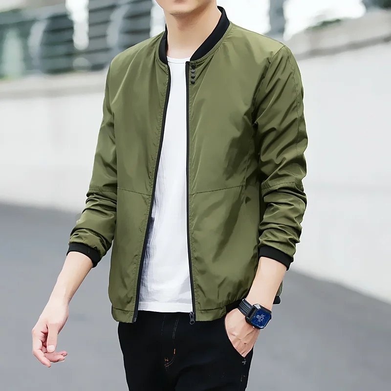 2019 Spring New Men's Bomber Zipper Jacket Male Casual Streetwear Hip ...