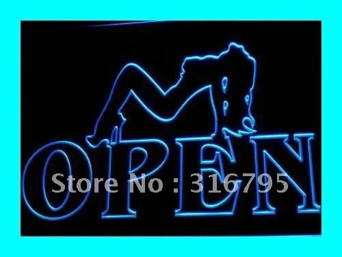 I223 Open Live Nude Sex Girl Exotic Dancer Light Signs On/Off Switch 20 + Colori 5 Taglie