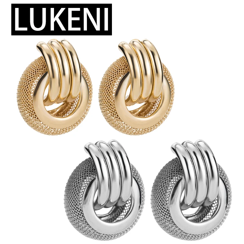 

New Brinco Pequeno Boho African Earrings Hiphop Rock Female 2018 Layers Gold Hollow Round Drop Bijoux In Silver Oorbellen jhumka