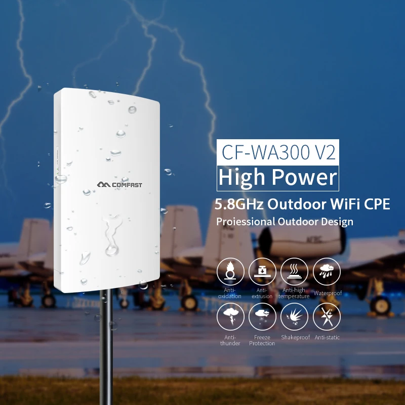 Высокая мощность 300 Мбит/с открытый AP всепогодный 23dbm Беспроводной Wi Fi