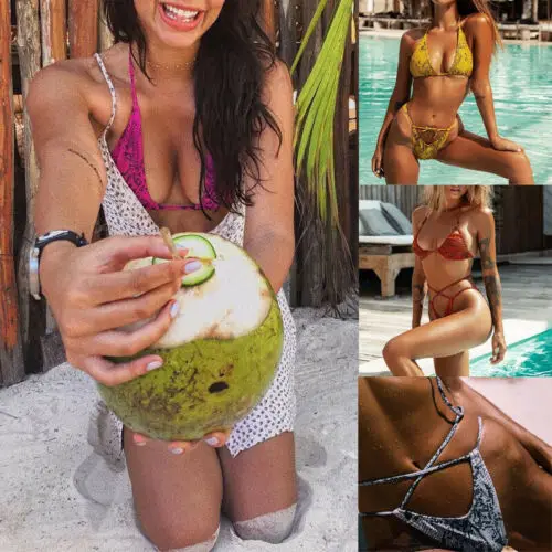 

Women Bikini Set Swimsuit Low Waist Ladies Bathing Suit Swimwear Beachwear