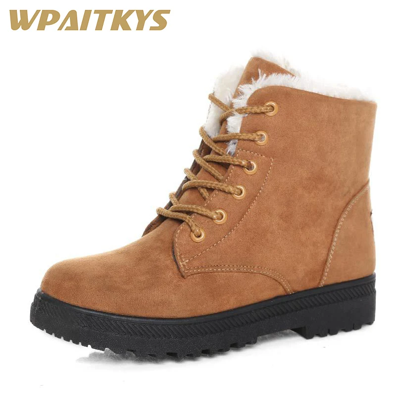 

2018 Fashion Women Boots Black Khaki Red Blue Gray Five Colors Available Warm Non-slip Snow Boots Women Shoes