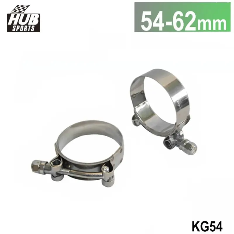 Hubsports - 2.0" INCH (54MM-62MM) SILICONE TURBO HOSE COUPLER T BOLT SUPER CLAMP KIT HU-KG54