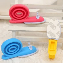 Детская безопасность дверные проемы Новые 3 шт милый мультфильм улитка силиконовые Клин пружины Фиксаторы Детские Детская безопасность протектор двери Ворота