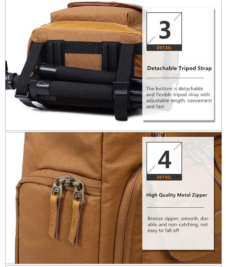 Шикарный брезентовый Рюкзак для камеры профессиональный открытый фотограф большой емкости Фото сумка с держателем штатива для DSLR шестерни и объектива