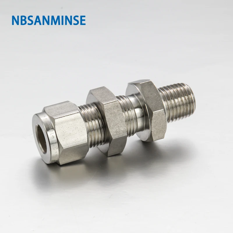 

5Pcs / Lot BMC Blkhead Male Connector Stainless Steel Tube Fitting Plumbing Fitting Pneumatic Air Fitting High Quality Sanmin