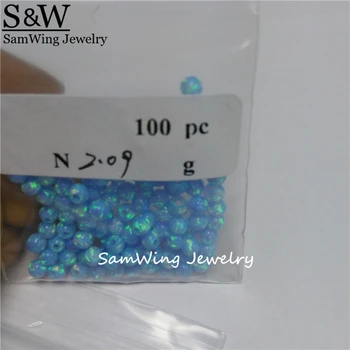 

100pcs/ lot Whoelsale synthetic opal good fire bead with full drilled hole for jewelry making