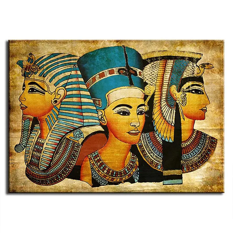 

Modern Egyptian Pharaoh Canvas Art Picture Oil Painting For Home Decoration Wallpaper European Style Retro Art Canvas Pharaoh