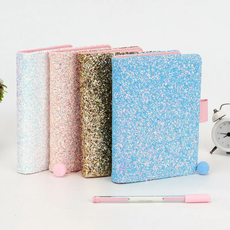 

Girl's Boxed Handbook Plan NoteBook Small Fresh PU Sequin Notebook
