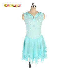 Платье для фигурного катания Nasinaya, юбки для конькобежцев для девочек, женщин, детей, длинная юбка для гимнастики