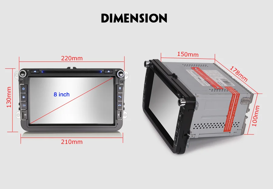 Discount Erisin ES7815V 7" Android 8.0 Octa core 4G RAM Car DVD GPS Radio DVR DAB+ DVD For  VW passat 27