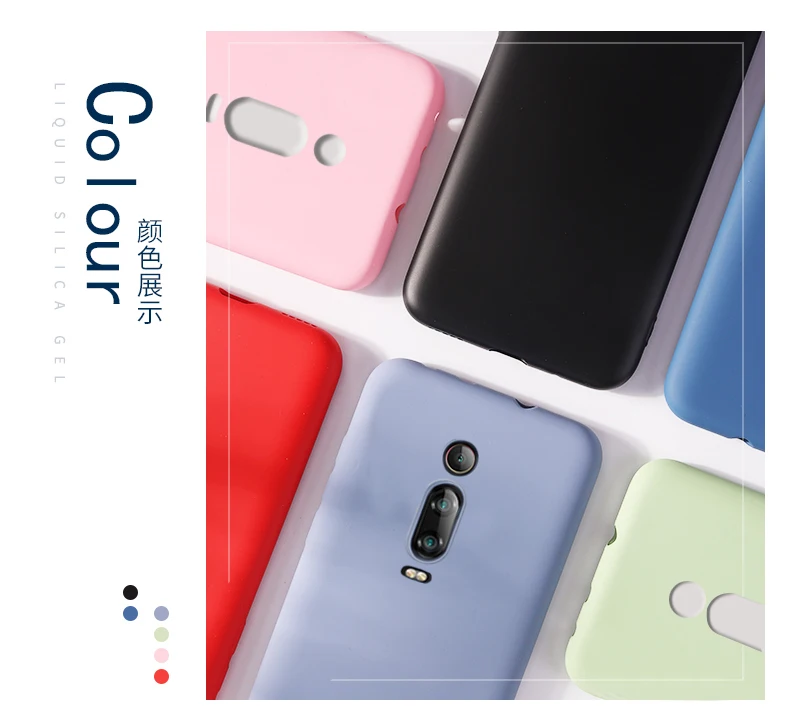 Чехол для Xiaomi Mi 9T Pro Ультратонкий Мягкий защитный чехол из жидкого силикона
