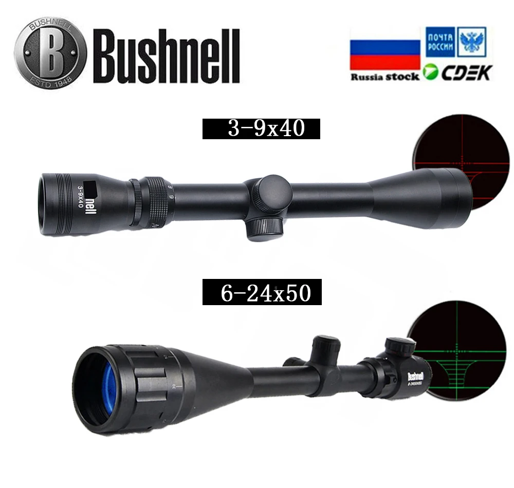 

Bushnell 3-9X40 6-24X50 Riflescopes Hunting With Green Red Illuminated Sight Airsoft Optics Riflescope Hunting Rifle Scope