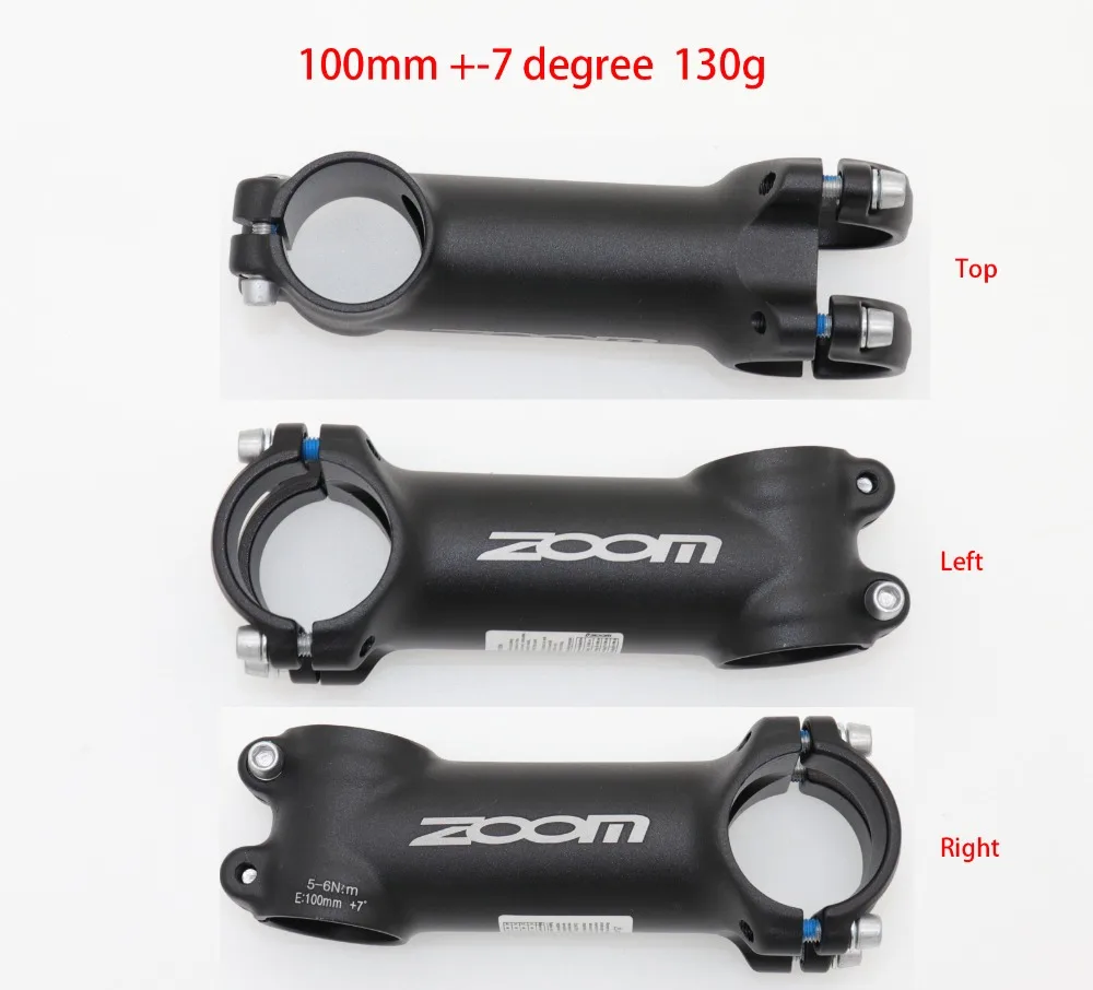Ультралегкий алюминиевый шоссейный велосипед Zoom Stem MTB + 7 градусов 28 6 31 8 60 70 80 90 100