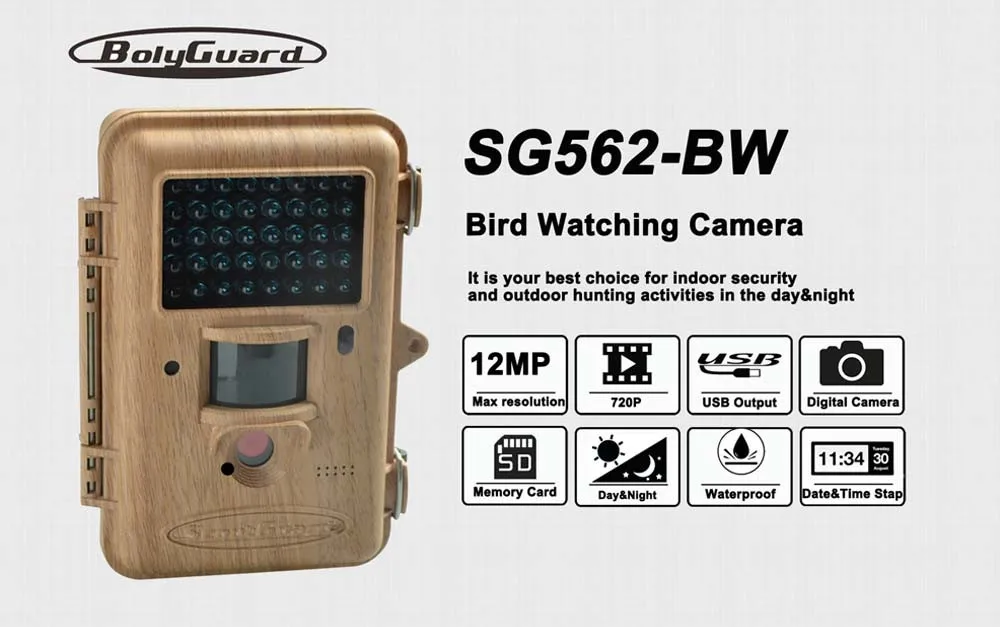 Bolyguard охотничья камера 12MP 720P HD 940nm черный светодиодный ИК ночного видения