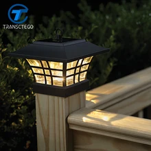 Solar Post Lamp And Get Free Shipping On Aliexpress Transctego Light For Garden Waterproof Led Solar Outdoor Landscape Courtyard