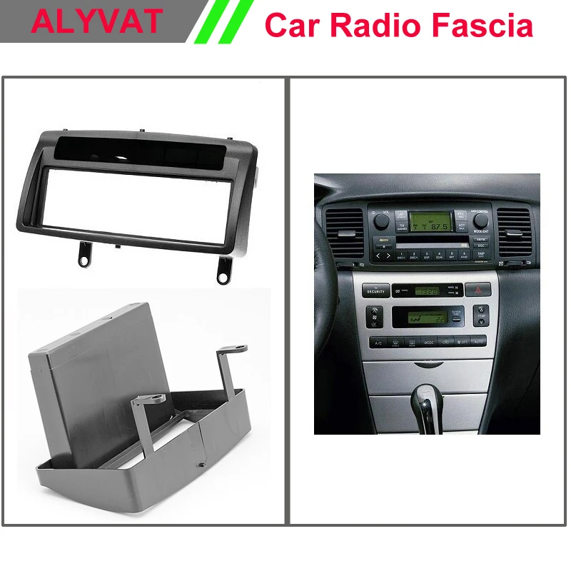 

Din Audio Fascia for TOYOTA Corolla w/pocket Headunit Radio CD GPS DVD Stereo CD Panel Dash Mount Installation Trim Kit Frame