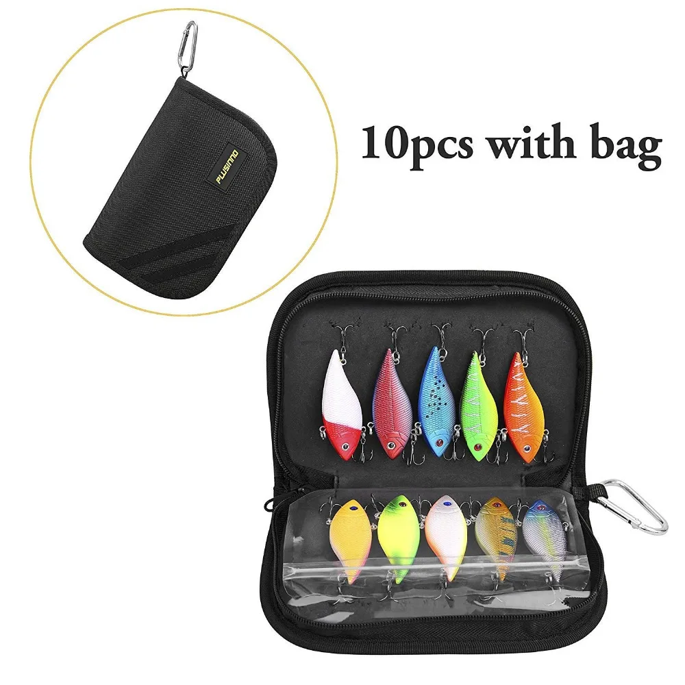 PLUSINNO 10 шт. рыболовные приманки Jerkbait Minnow Bass Crankbait Kit Topwater Popper приманка с тройным