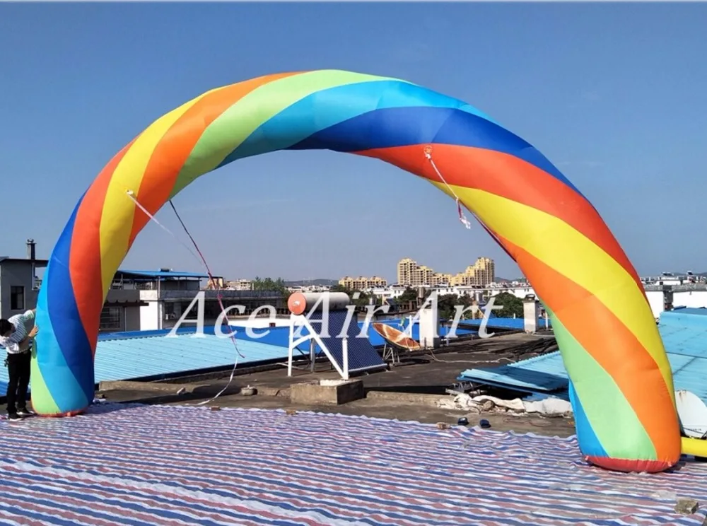  Free Air Blower rainbow Inflatable decoration bow arch