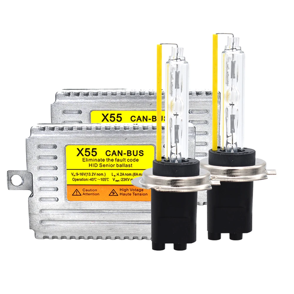 SKYJOYCE 55W Быстрый Яркий Canbus HID комплект фар 5500K Xenon H1 H11 H7 H3 9012 D2H лампа DLT X55 балласт |