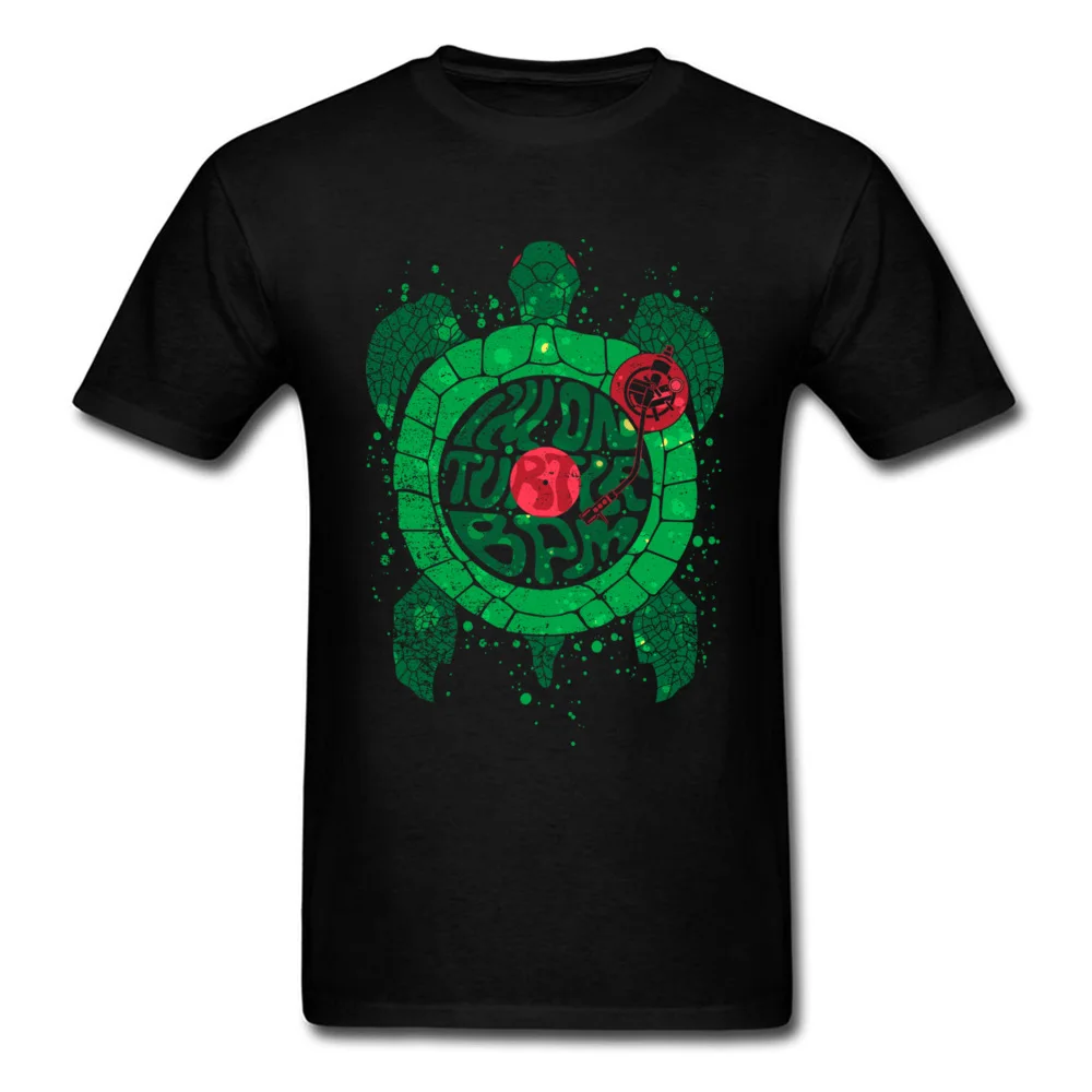 

Fashion T-shirt Man Turtle Gramophone Tshirt Creative Designer Clothes Summer Breathable Cotton Tops Tees Black Green Clothes