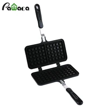 1 шт. Прямоугольная форма для вафель сэндвич-пан гриль Бутербродница для выпечки торта кастрюля с антипригарным покрытием двухсторонняя железная скороварка